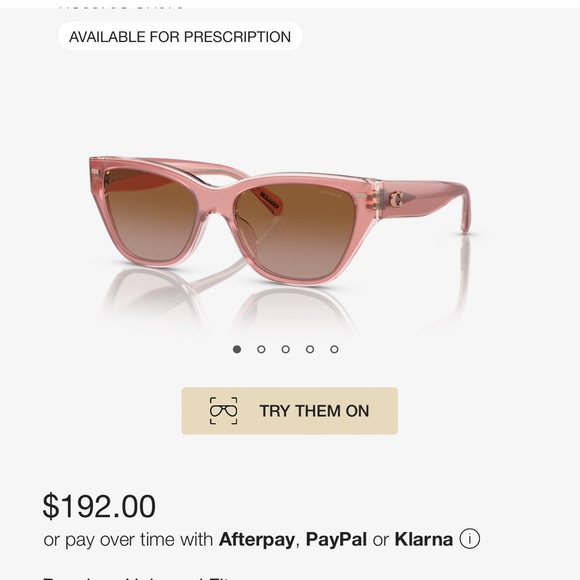 Coach sunglasses Pink - Picture 1 of 5